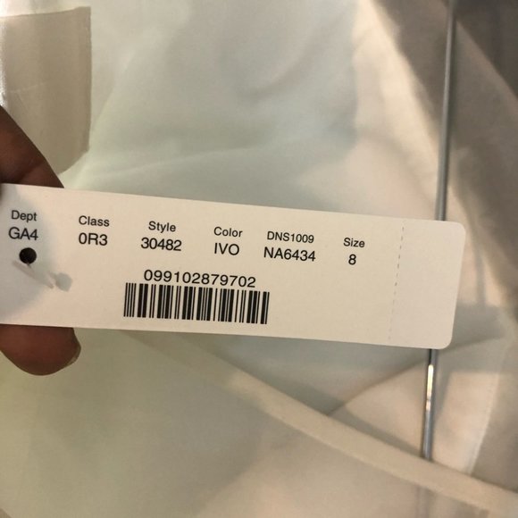 J. Crew Wedding Rose Flower Dress White Size 8 - Picture 4 of 8